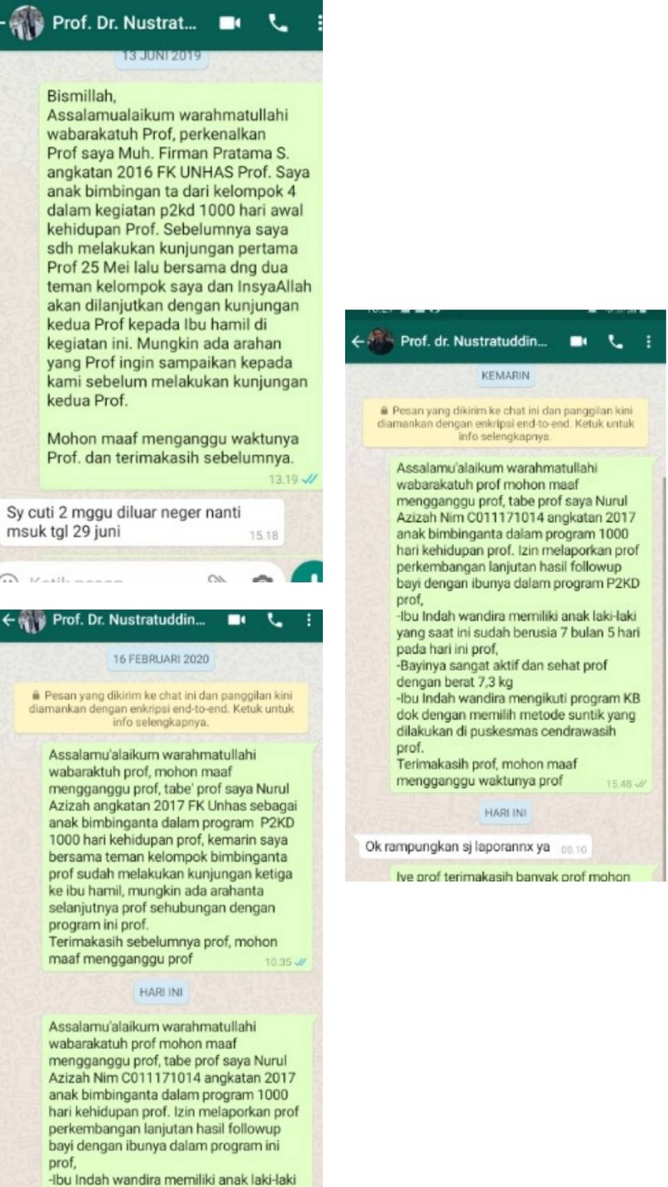 Konsultasi Ke dokter pembimbing